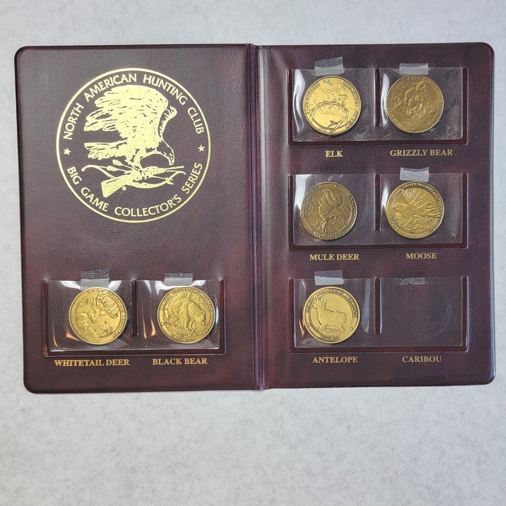 North American Hunting Club NAHC Big Game Collectors Series 01 Medallion Set 7pc
